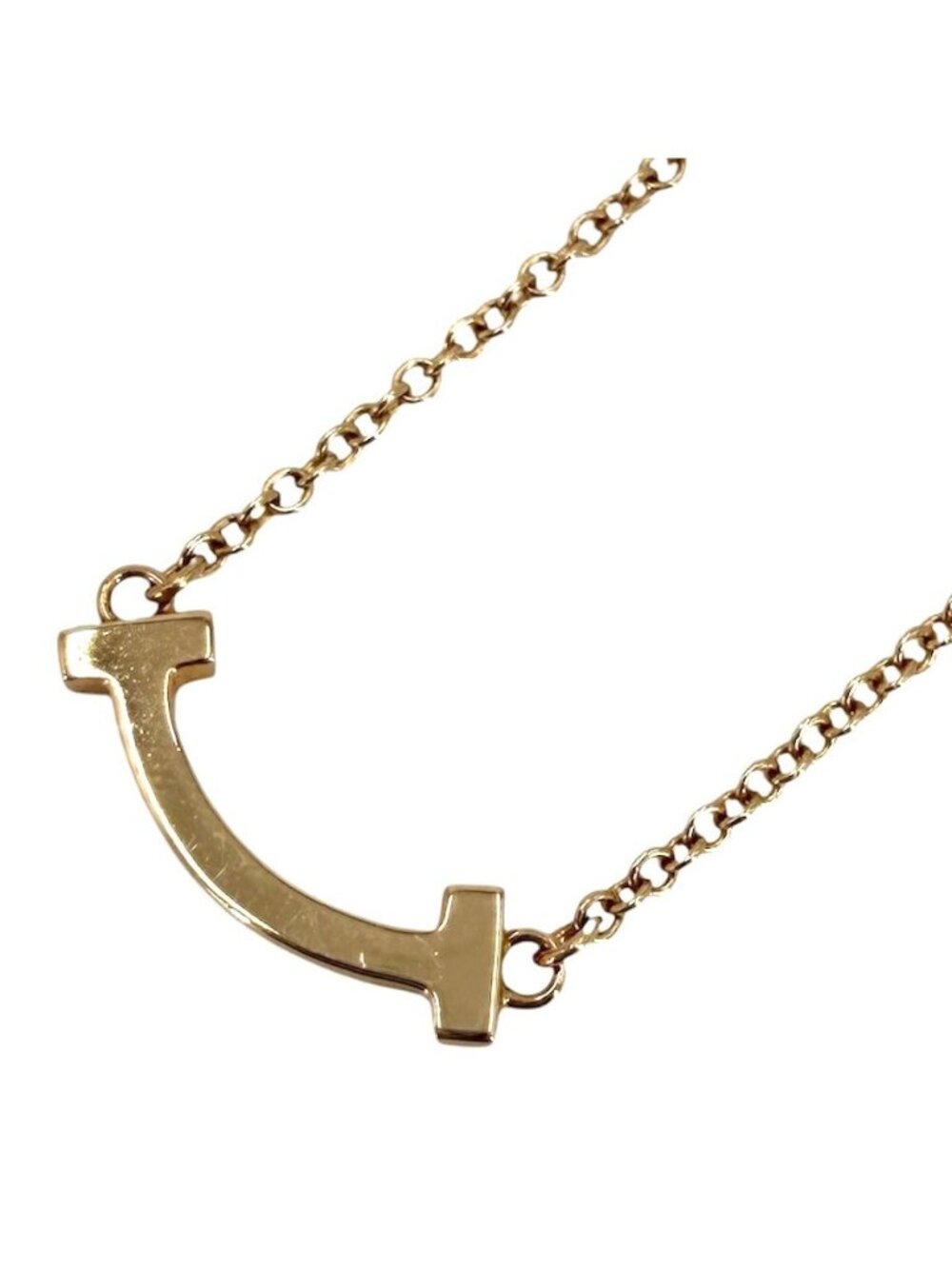 Tiffany & Co Necklace T Smile Mini Pendant Adjustable Star with 18K Pink Gold